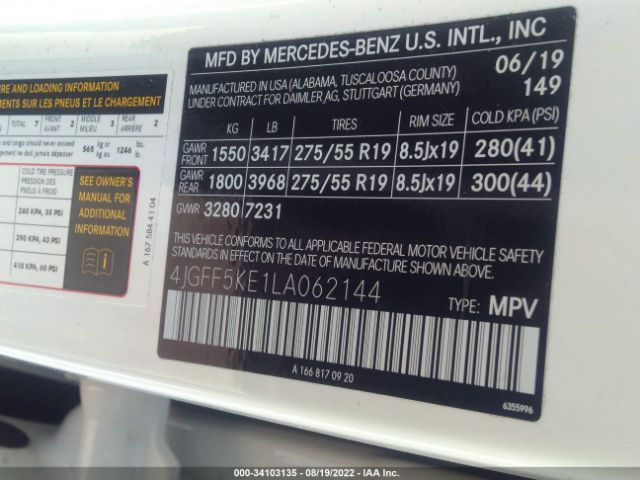 Photo 8 VIN: 4JGFF5KE1LA062144 - MERCEDES-BENZ GLS 