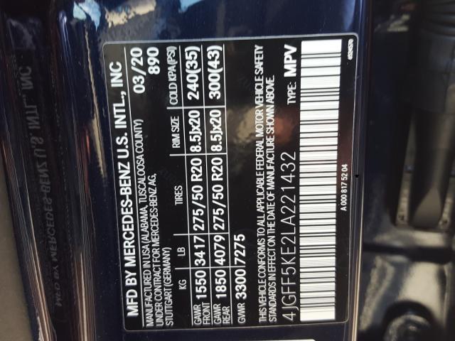 Photo 9 VIN: 4JGFF5KE2LA221432 - MERCEDES-BENZ GLS 450 4M 