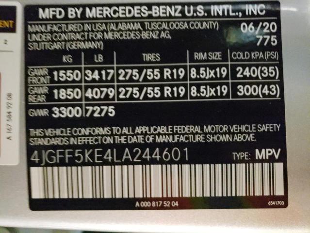 Photo 9 VIN: 4JGFF5KE4LA244601 - MERCEDES-BENZ GLS 450 4M 