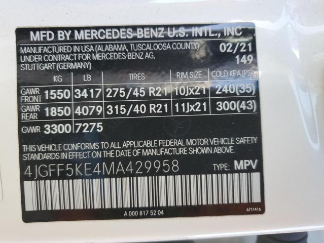 Photo 9 VIN: 4JGFF5KE4MA429958 - MERCEDES-BENZ GLS 450 4M 