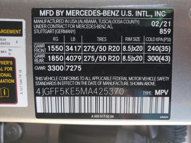 Photo 13 VIN: 4JGFF5KE5MA425370 - MERCEDES-BENZ GLS 450 