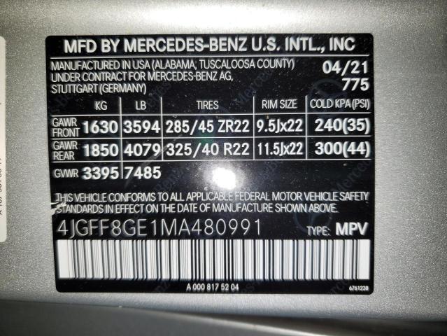 Photo 12 VIN: 4JGFF8GE1MA480991 - MERCEDES-BENZ GLS-CLASS 