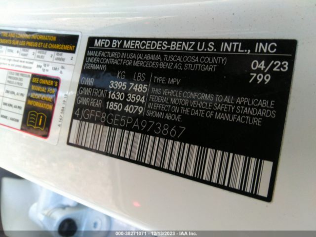 Photo 8 VIN: 4JGFF8GE5PA973867 - MERCEDES-BENZ GLS 580 