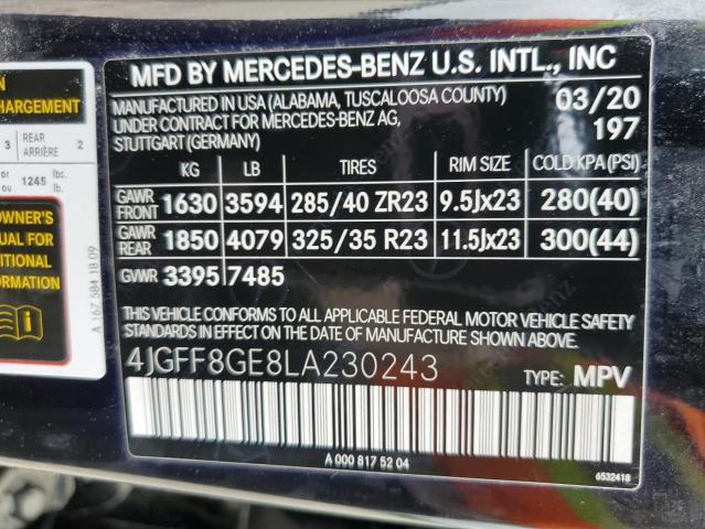 Photo 12 VIN: 4JGFF8GE8LA230243 - MERCEDES-BENZ GLS 580 4M 