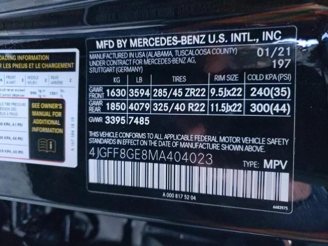 Photo 9 VIN: 4JGFF8GE8MA404023 - MERCEDES-BENZ GLS 580 4M 