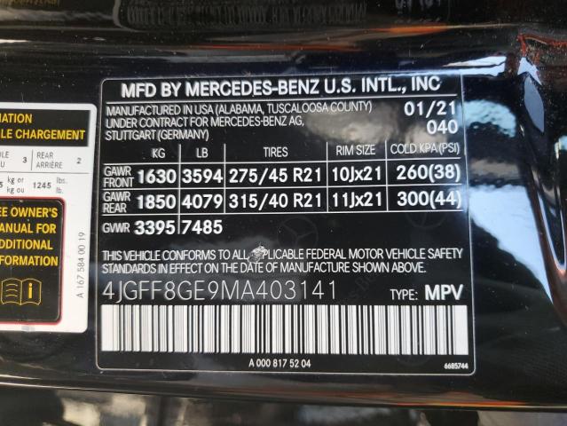 Photo 12 VIN: 4JGFF8GE9MA403141 - MERCEDES-BENZ GLS 580 4M 