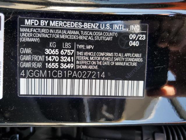 Photo 12 VIN: 4JGGM1CB1PA027214 - MERCEDES-BENZ EQE SUV 35 