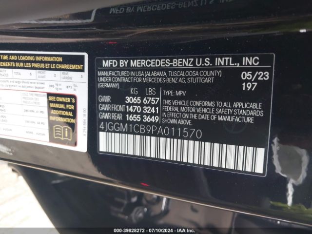 Photo 8 VIN: 4JGGM1CB9PA011570 - MERCEDES-BENZ EQE 350 SUV 