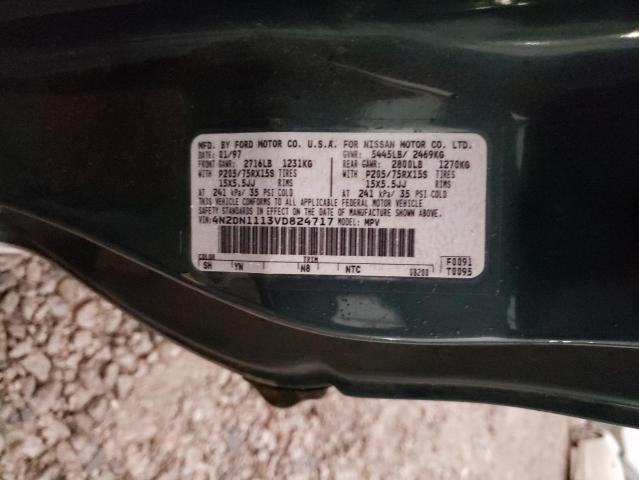 Photo 12 VIN: 4N2DN1113VD824717 - NISSAN QUEST 