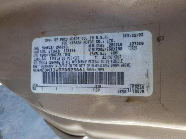 Photo 12 VIN: 4N2DN11W9PD825661 - NISSAN QUEST 