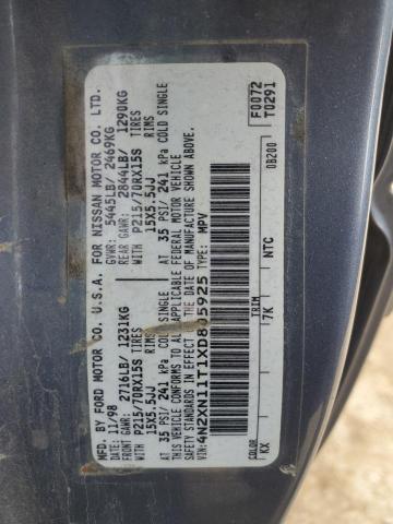 Photo 11 VIN: 4N2XN11T1XD805925 - NISSAN QUEST 