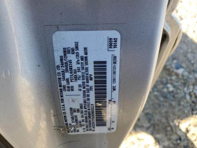 Photo 12 VIN: 4N2ZN15T62D803339 - NISSAN QUEST 