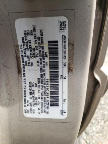 Photo 12 VIN: 4N2ZN16T81D813416 - NISSAN QUEST SE 