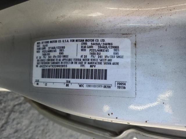 Photo 12 VIN: 4N2ZN16TX2D802855 - NISSAN QUEST SE 