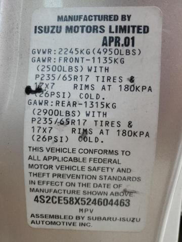 Photo 12 VIN: 4S2CE58X524604463 - ISUZU AXIOM 