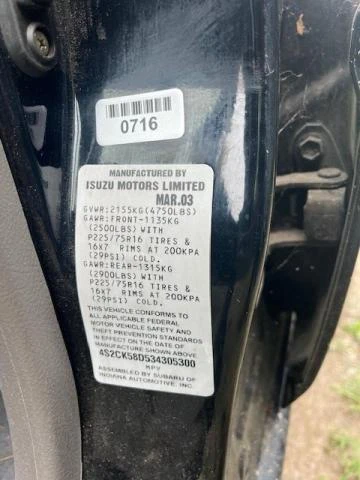 Photo 9 VIN: 4S2CK58D534305300 - ISUZU RODEO S 