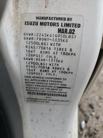 Photo 13 VIN: 4S2CK58W524329449 - ISUZU RODEO 