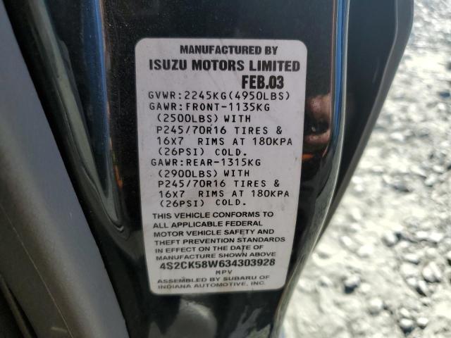 Photo 12 VIN: 4S2CK58W634303928 - ISUZU RODEO 