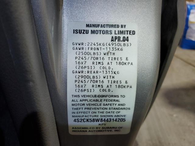 Photo 12 VIN: 4S2CK58W844314205 - ISUZU RODEO 