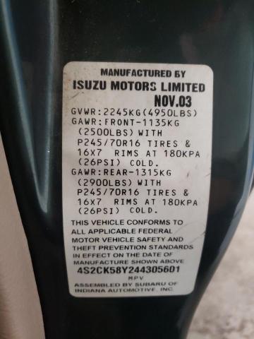 Photo 12 VIN: 4S2CK58Y244305601 - ISUZU RODEO S 