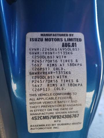 Photo 12 VIN: 4S2CM57W924306767 - ISUZU RODEO 