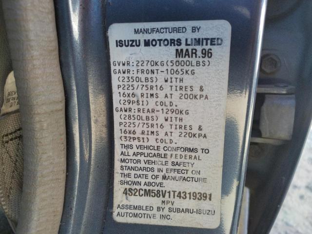 Photo 9 VIN: 4S2CM58V1T4319391 - ISUZU RODEO S 