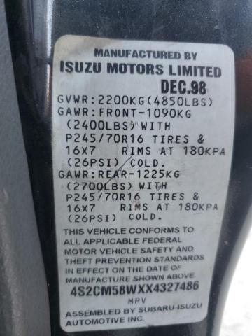 Photo 11 VIN: 4S2CM58WXX4327486 - ISUZU RODEO 