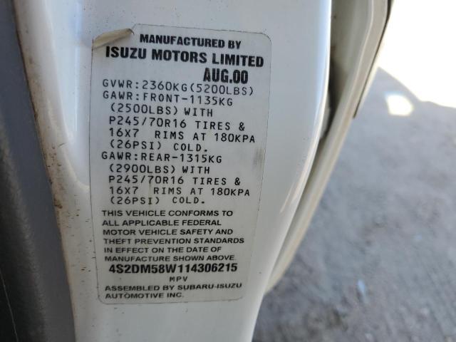 Photo 13 VIN: 4S2DM58W114306215 - ISUZU RODEO S 