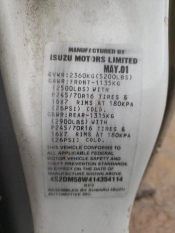 Photo 11 VIN: 4S2DM58W414354114 - ISUZU RODEO 