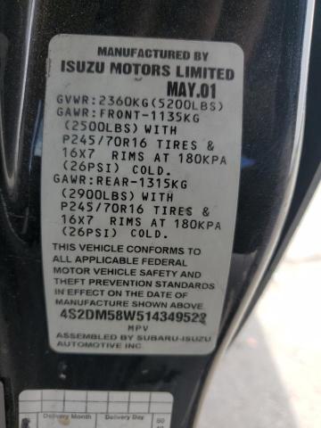 Photo 12 VIN: 4S2DM58W514349522 - ISUZU RODEO 