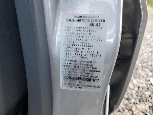 Photo 12 VIN: 4S2DM58W524301617 - ISUZU RODEO S 