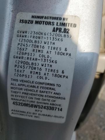 Photo 13 VIN: 4S2DM58W524330714 - ISUZU RODEO 