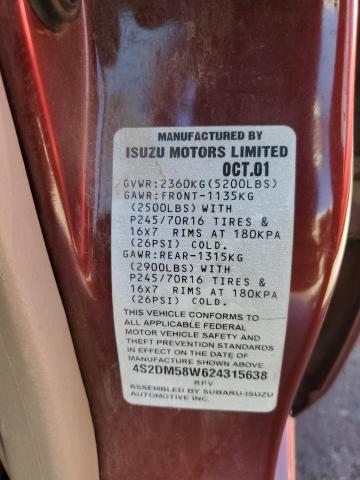 Photo 11 VIN: 4S2DM58W624315638 - ISUZU RODEO S 