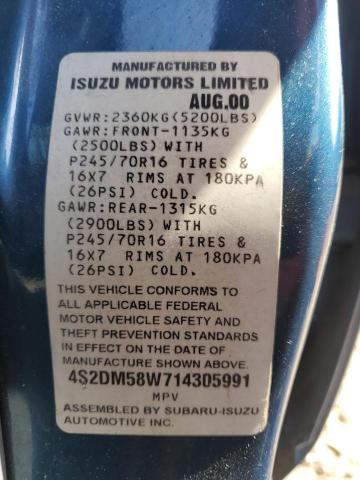 Photo 12 VIN: 4S2DM58W714305991 - ISUZU RODEO 