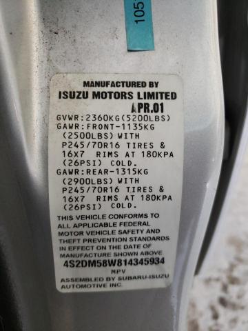 Photo 9 VIN: 4S2DM58W814345934 - ISUZU RODEO S 