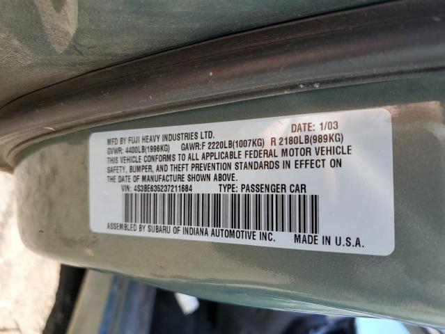 Photo 12 VIN: 4S3BE635237211684 - SUBARU LEGACY 