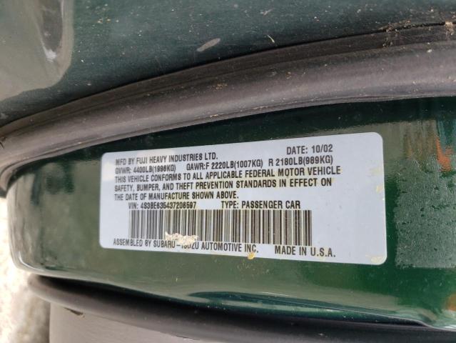 Photo 9 VIN: 4S3BE635437206597 - SUBARU LEGACY 