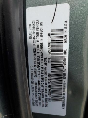 Photo 12 VIN: 4S3BH635617301828 - SUBARU LEGACY 