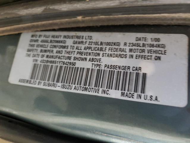 Photo 11 VIN: 4S3BH6651Y7642950 - SUBARU LEGACY 