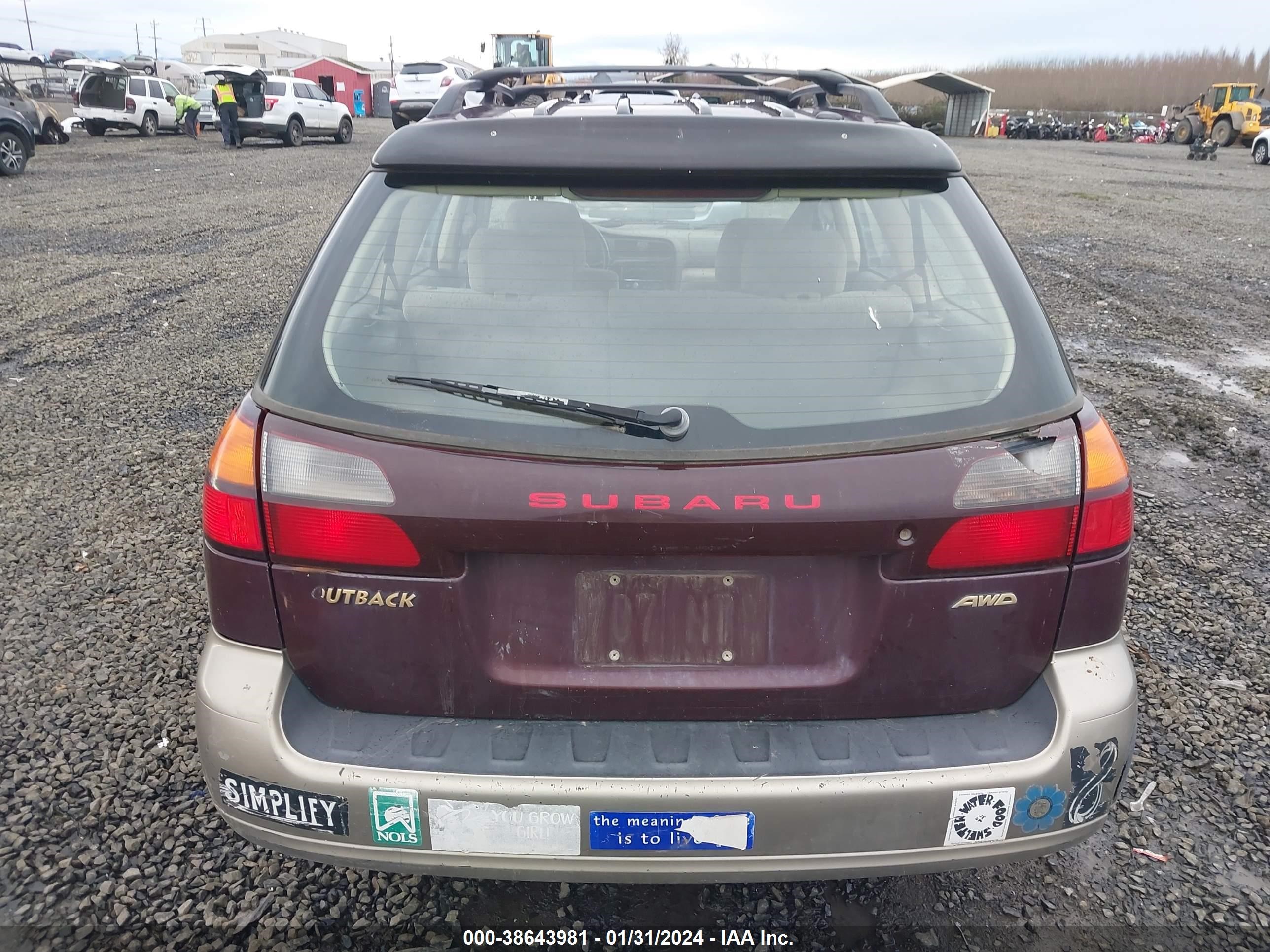 Photo 16 VIN: 4S3BH6652Y7650717 - SUBARU OUTBACK 