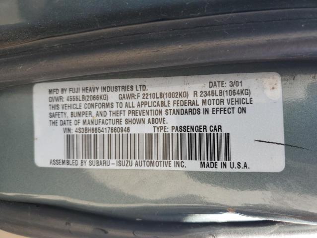 Photo 11 VIN: 4S3BH665417660946 - SUBARU LEGACY 