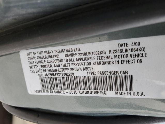 Photo 9 VIN: 4S3BH665XY7662288 - SUBARU LEGACY OUT 