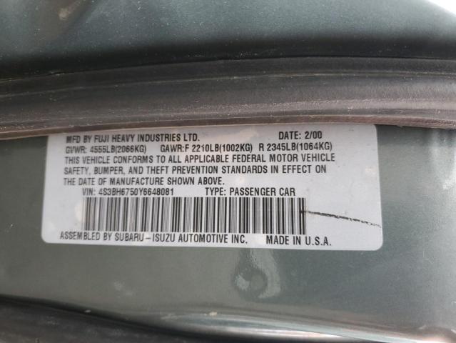 Photo 11 VIN: 4S3BH6750Y6648081 - SUBARU LEGACY OUT 