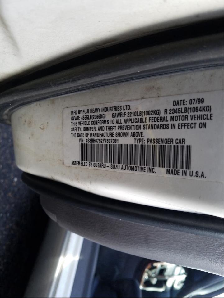 Photo 9 VIN: 4S3BH6752Y7607381 - SUBARU LEGACY OUT 