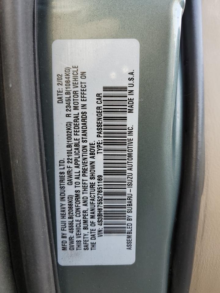 Photo 11 VIN: 4S3BH675527651169 - SUBARU LEGACY 