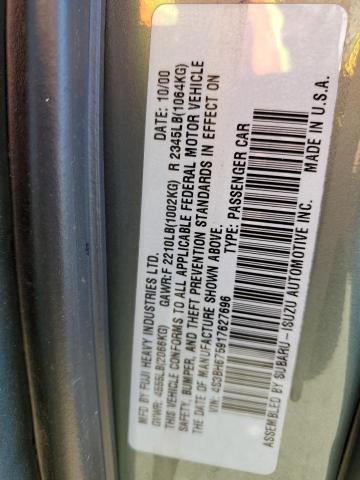 Photo 12 VIN: 4S3BH675917627696 - SUBARU LEGACY OUT 