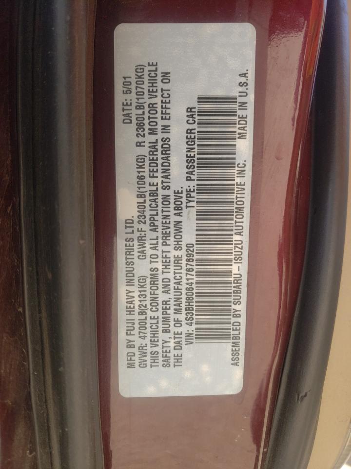 Photo 11 VIN: 4S3BH806417676920 - SUBARU LEGACY 