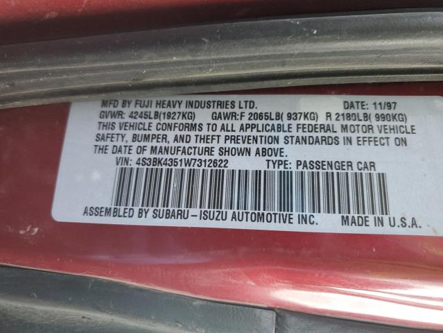 Photo 11 VIN: 4S3BK4351W7312622 - SUBARU UK 