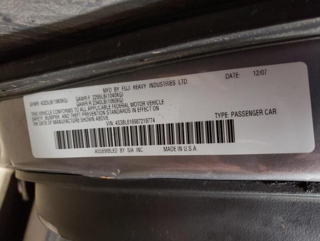 Photo 11 VIN: 4S3BL616987219774 - SUBARU LEGACY 