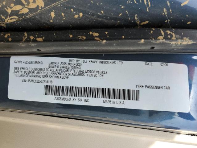 Photo 11 VIN: 4S3BL626567215118 - SUBARU LEGACY 